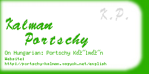 kalman portschy business card